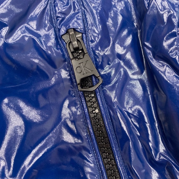 NWT🆕💗blue calvin klein mens puffer gilet Size M - Picture 2 of 11
